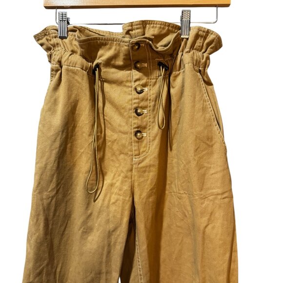 Urban Outfitters Terra High Rise Paperbag Waist Pants – Size Small (Khaki Tan) - Picture 3 of 5